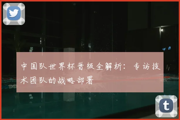 中国队世界杯晋级全解析：专访技术团队的战略部署