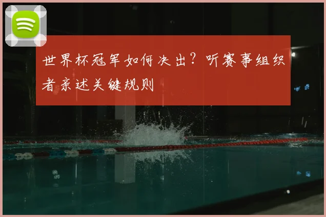 世界杯冠军如何决出？听赛事组织者亲述关键规则